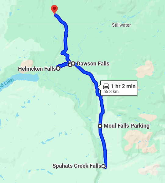 map of wells gray corridor